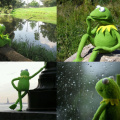 Kermit thinking