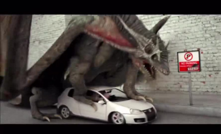 animation dragon baise voiture