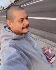 chill guys riding drinking juice ride