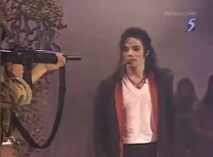 michael jackson stop war gun