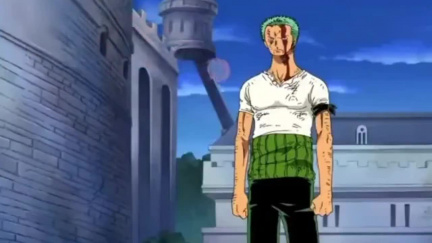 one piece zoro bulle kuma dégat triste