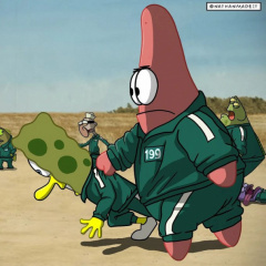 bob l&#039;éponge squid game version