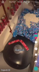 live tiktok je coupe la corde alike coca cola mentos baignoire
