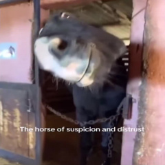 the horse of suspicion and distrust