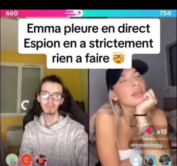 live tiktok geek espion emma rien a foutre