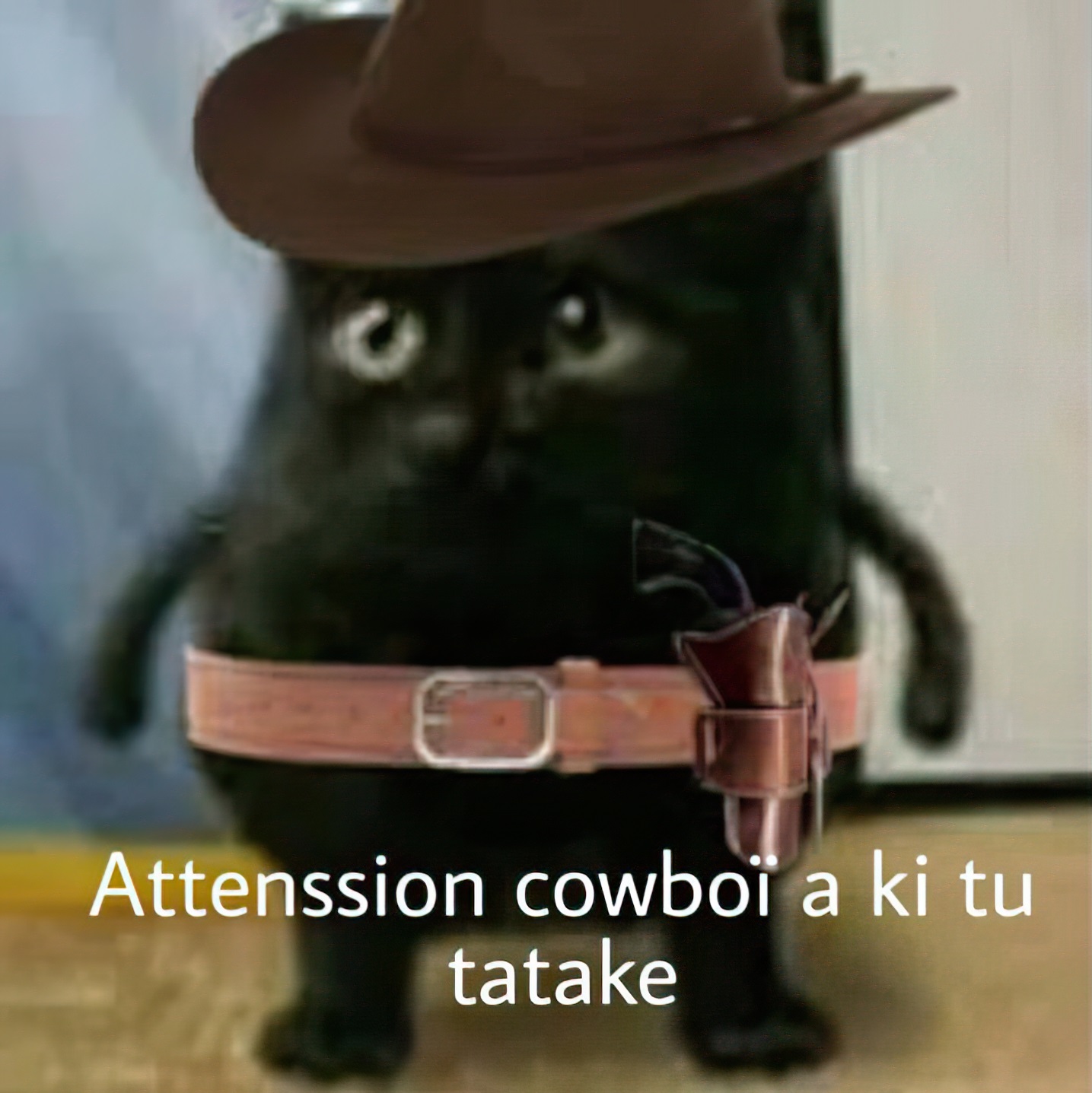 Attenssion cowboï a ki tu tatake