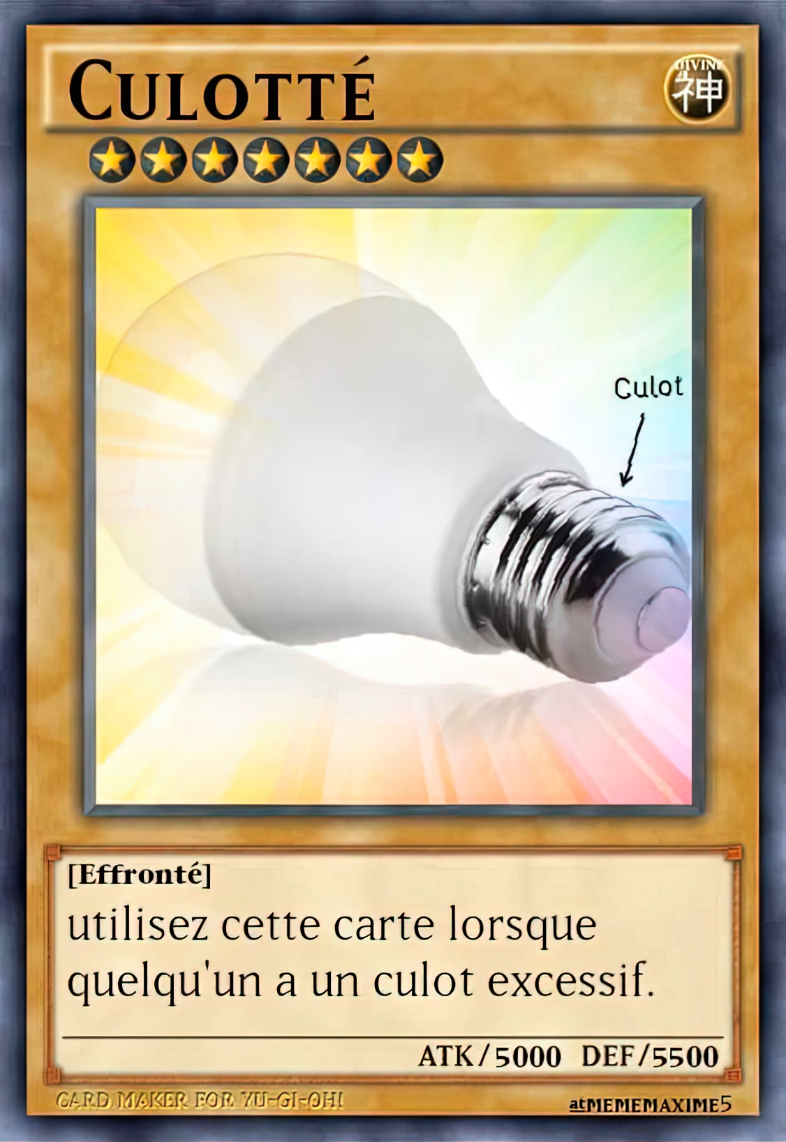 Carte culotté