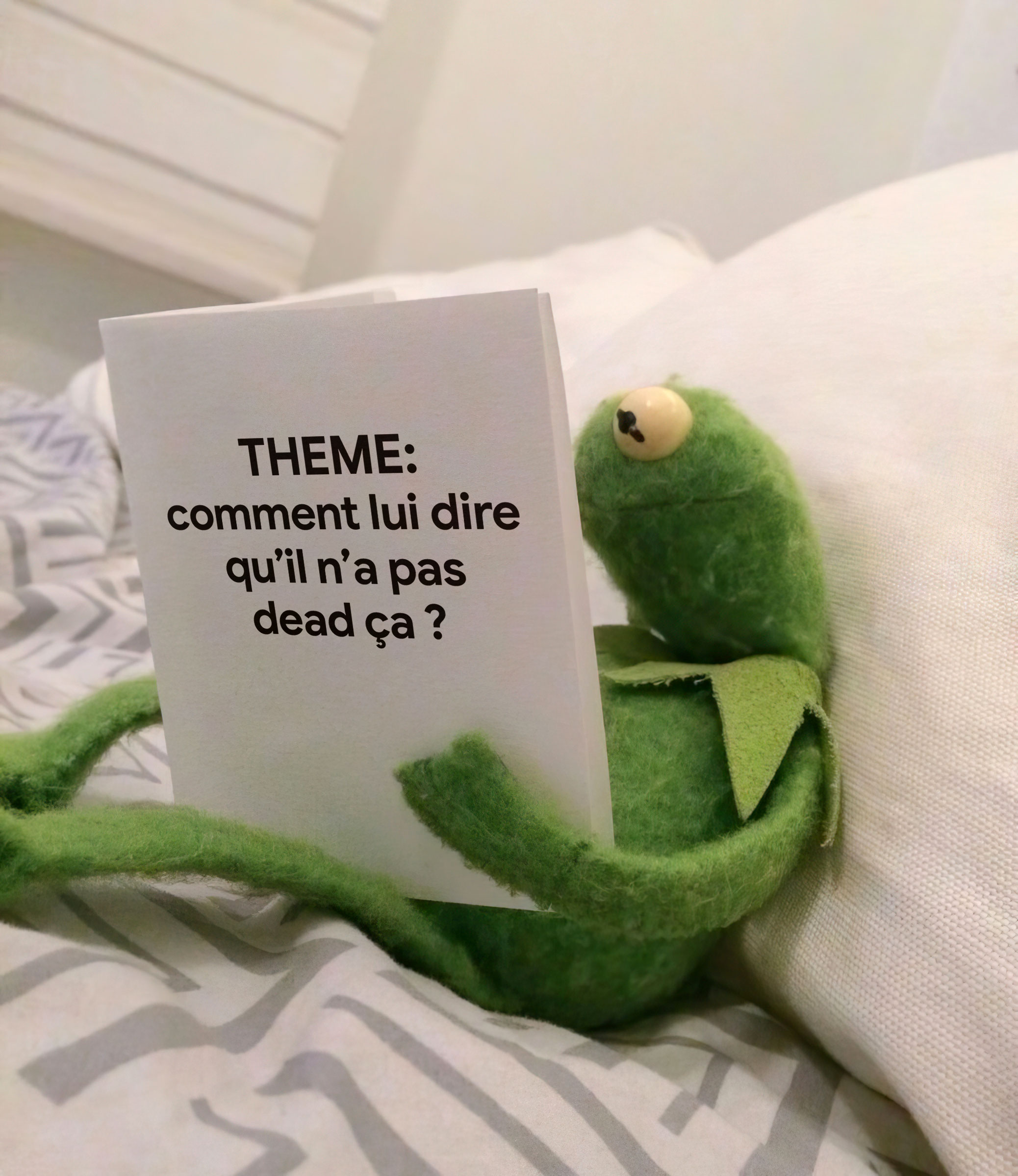 Comment lui dire qu'il n'a pas dead ça