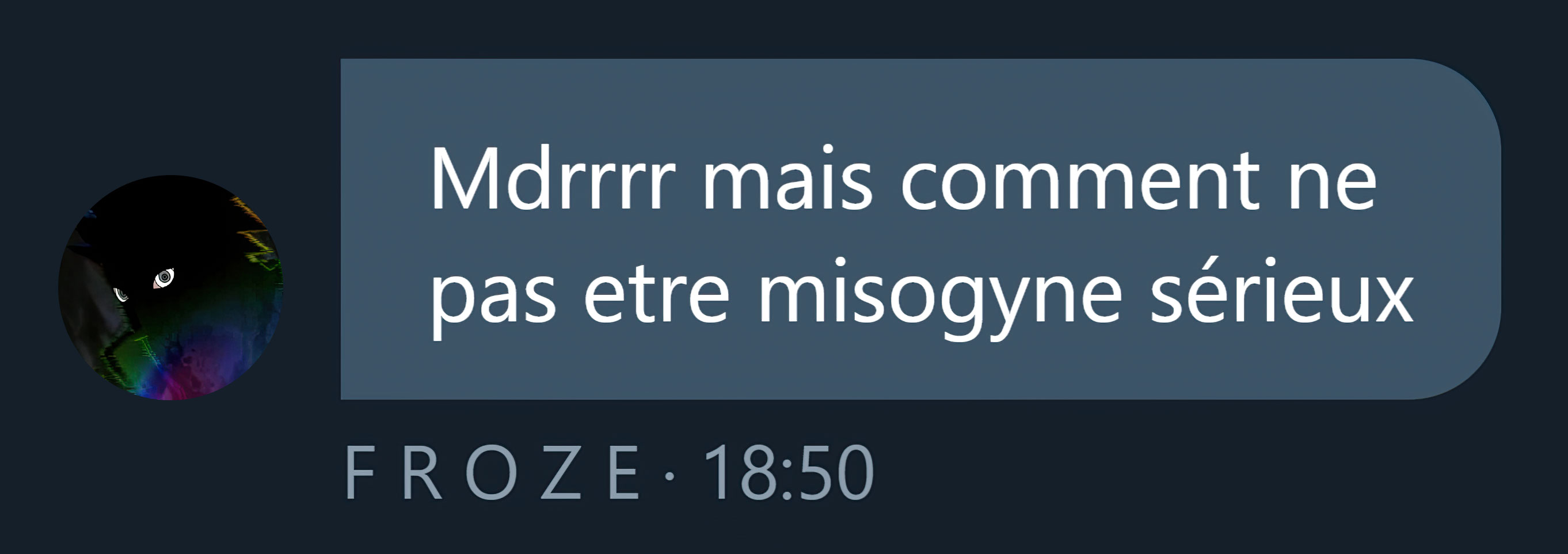 Froze message 1
