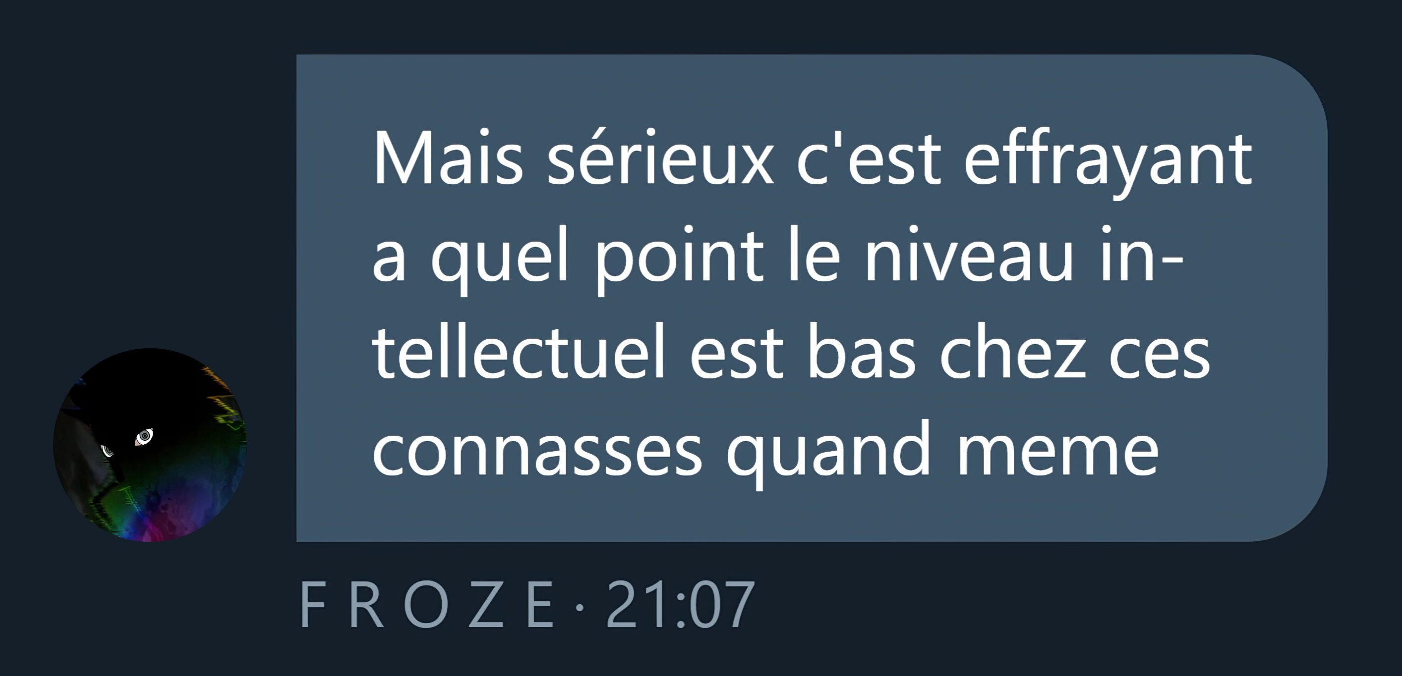 Froze message 2