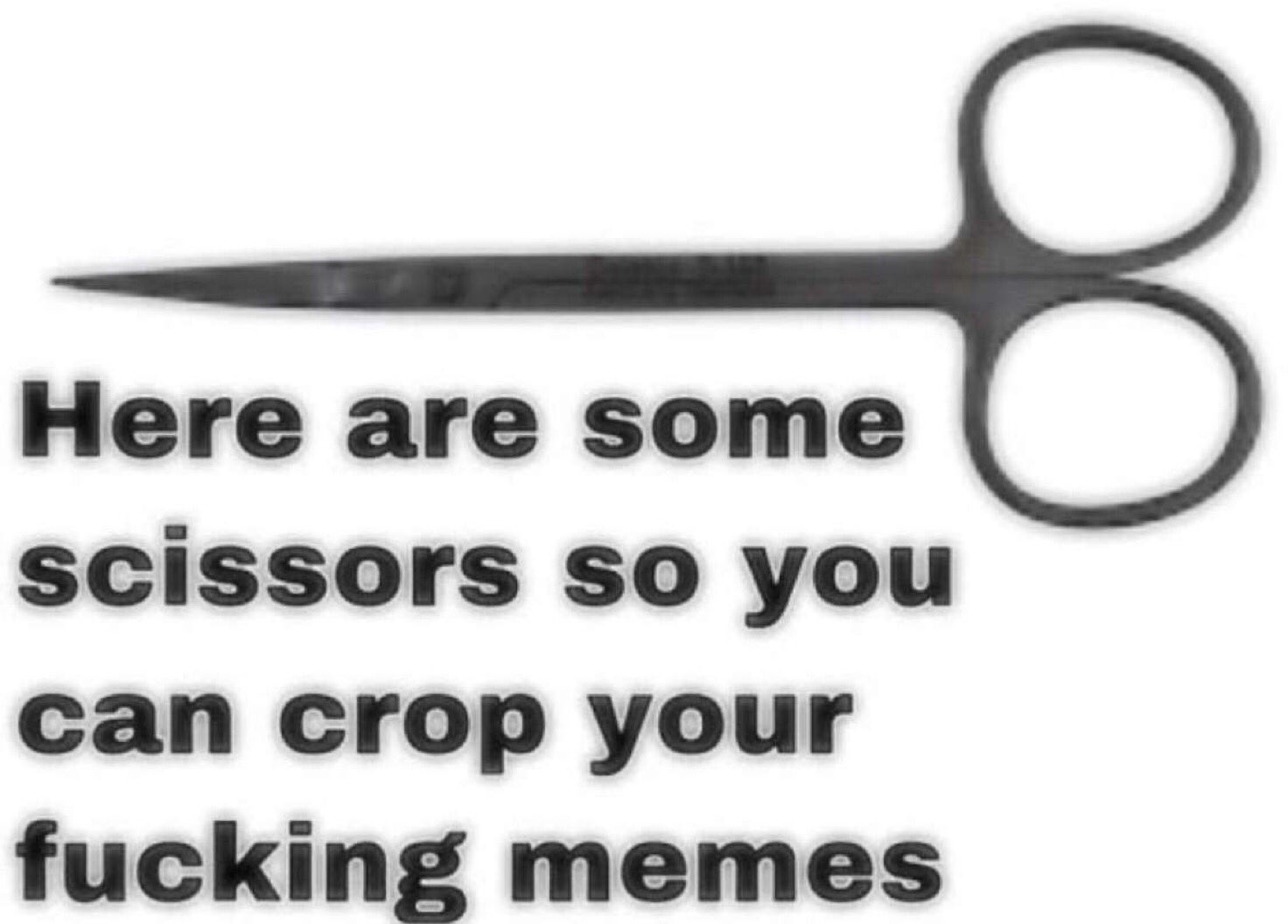 Scissors to crop your meme