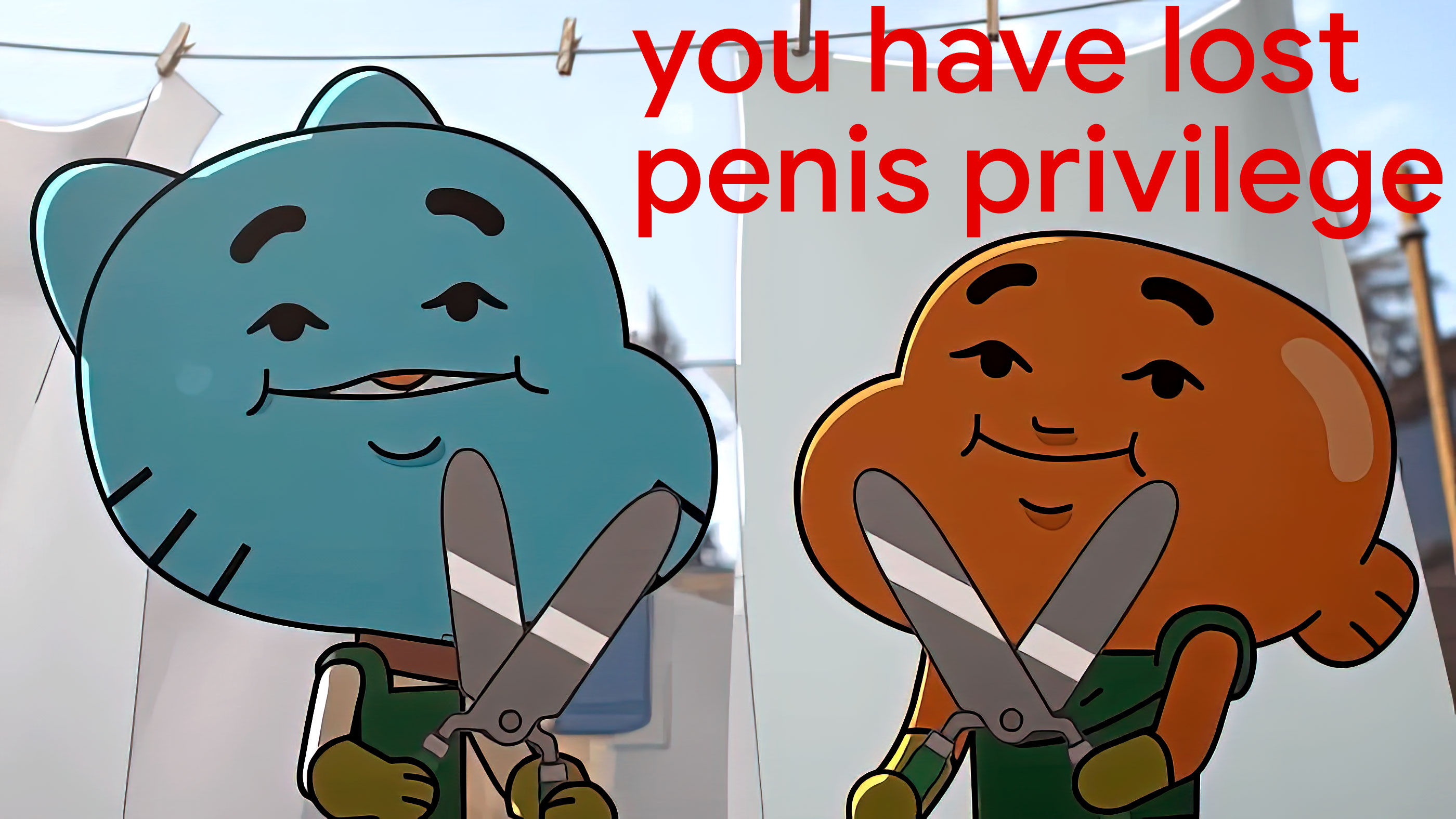 You have lost penis privilege