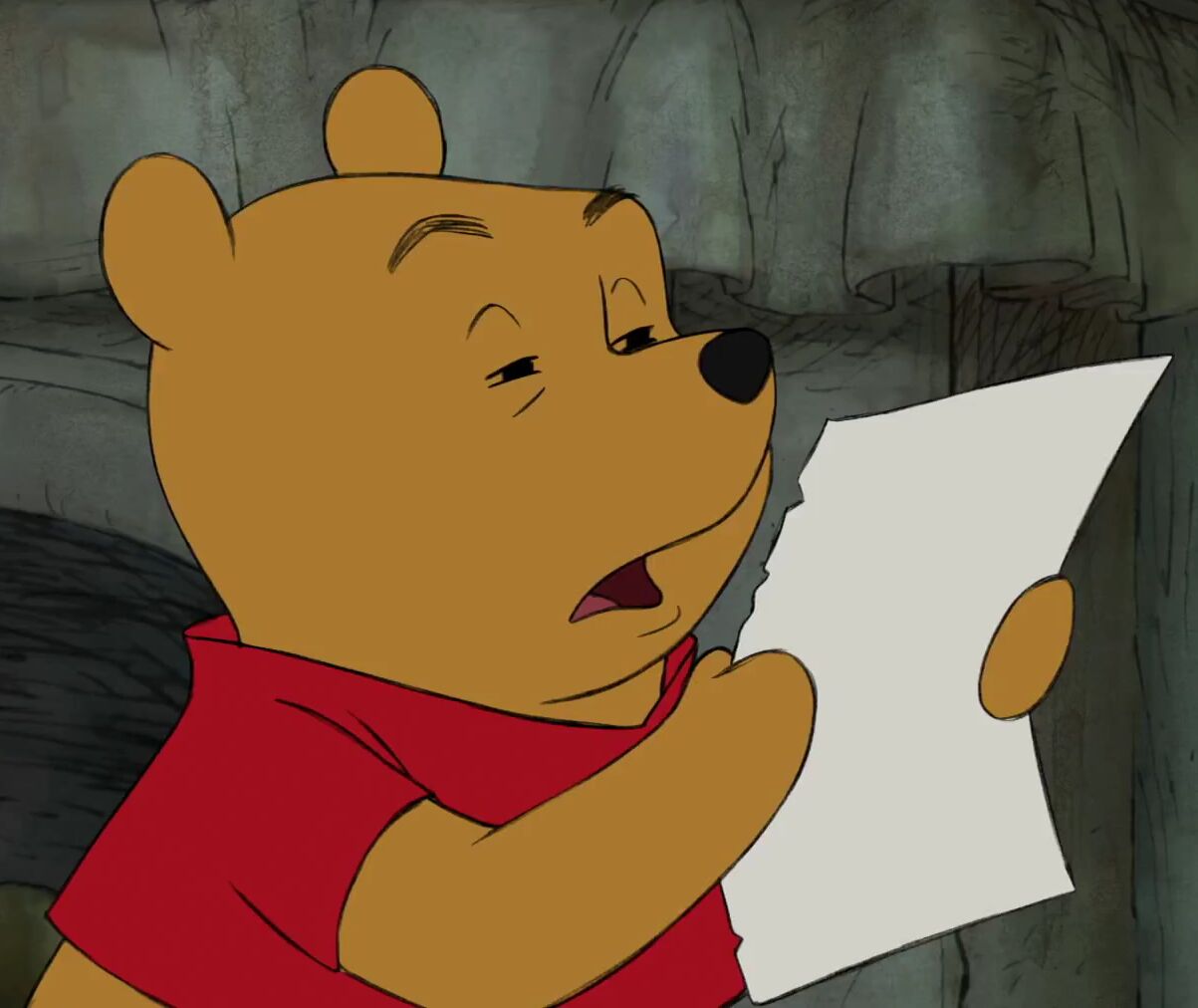Pooh Reading