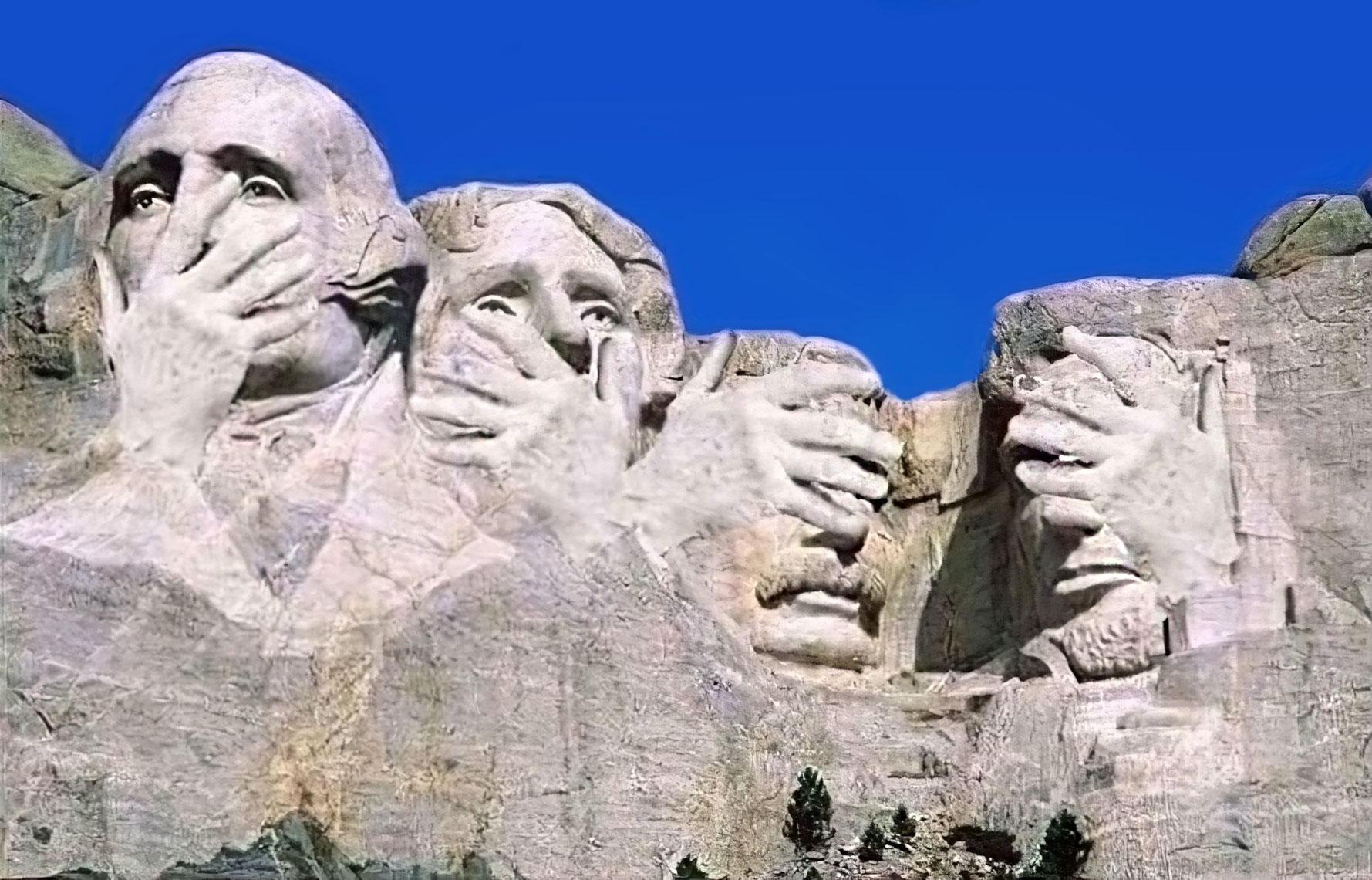 Mont Rushmore choqué