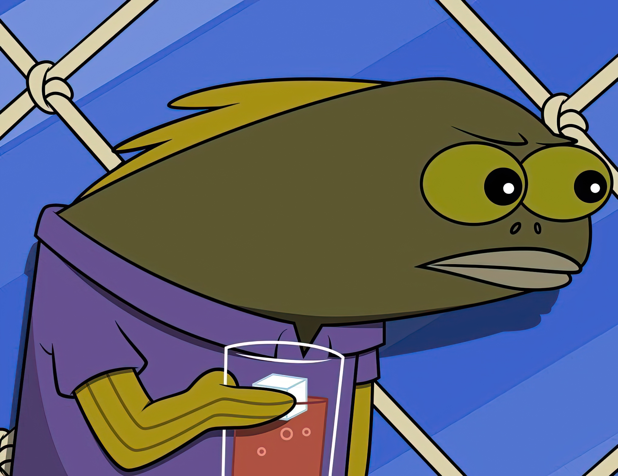 Poisson de bob l'éponge choqué