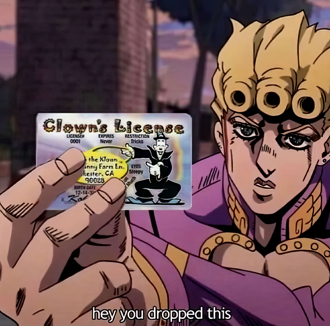 Giorno you dropped this