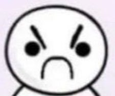 emoji dessin grognon pas content