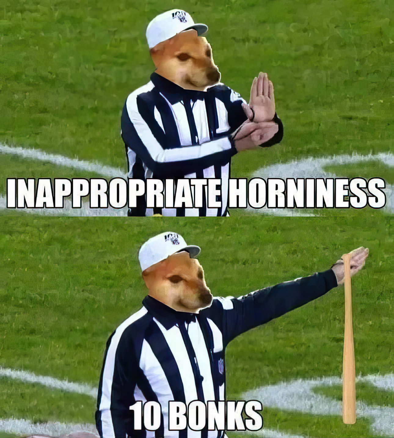 Inappropriate horniness 10 bonks