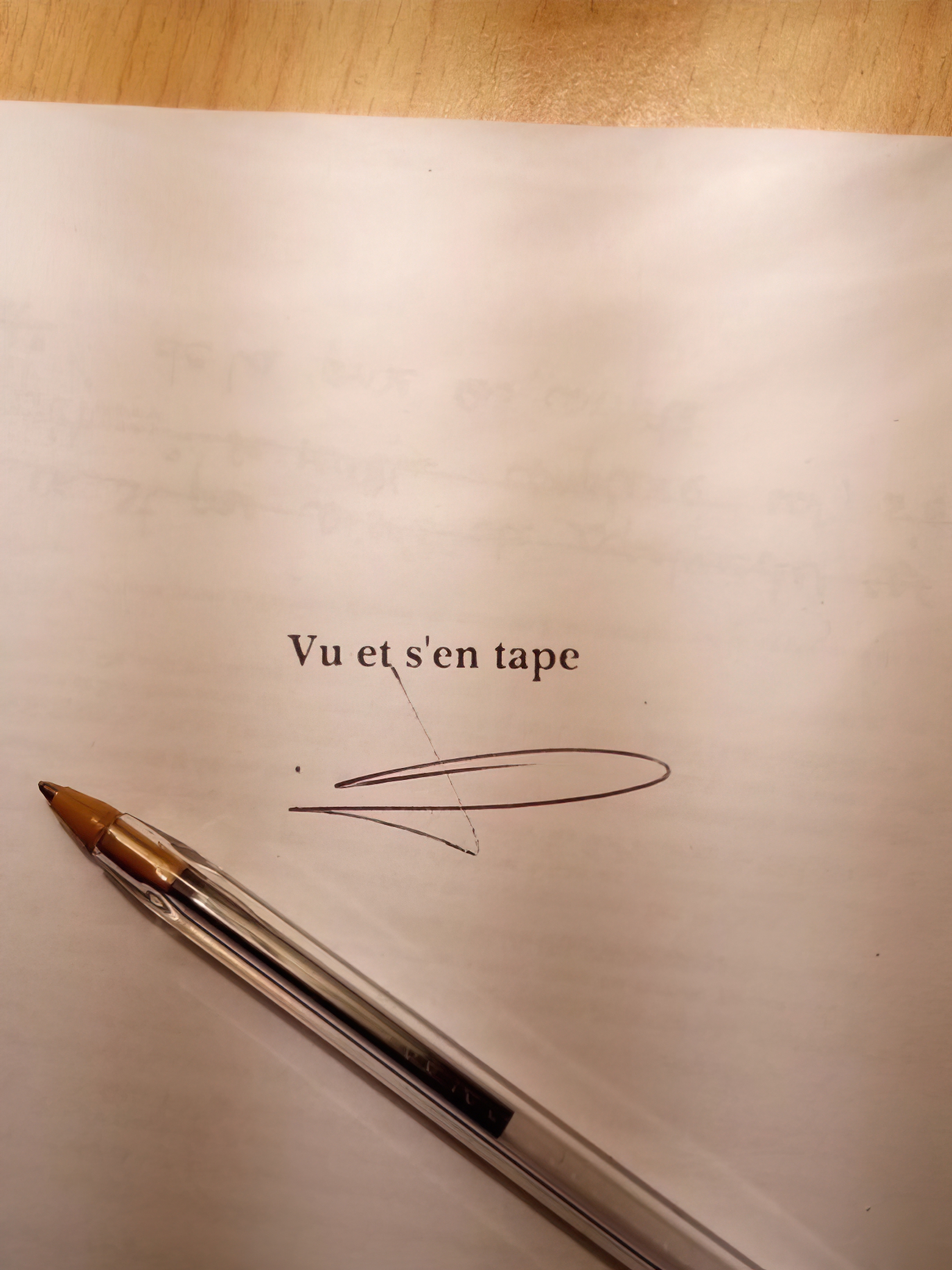 Vu et s'en tape