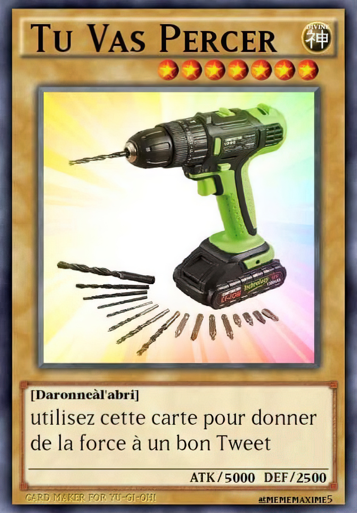 Carte tu vas percer