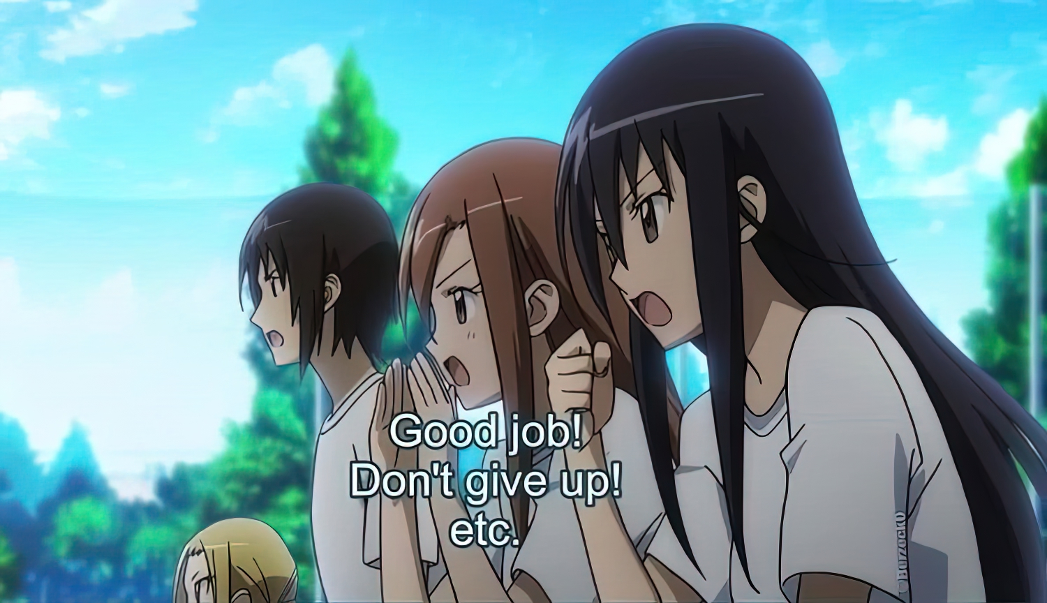 Good job don't give up etc