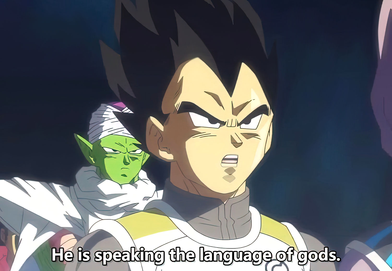 He is speaking the language of the gods