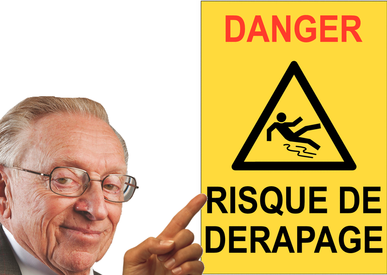 Danger risque de dérapage