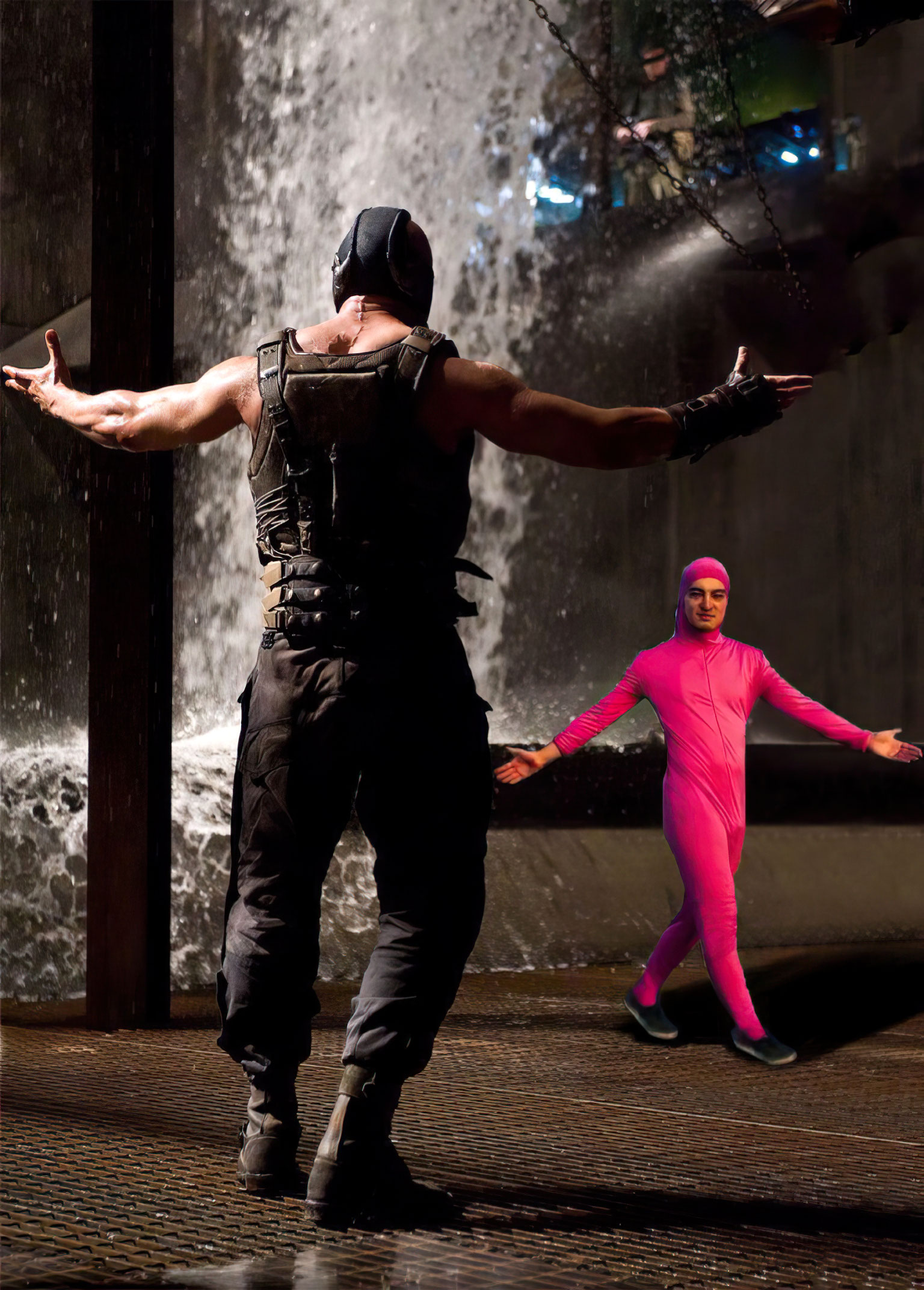 Bane vs pink guy