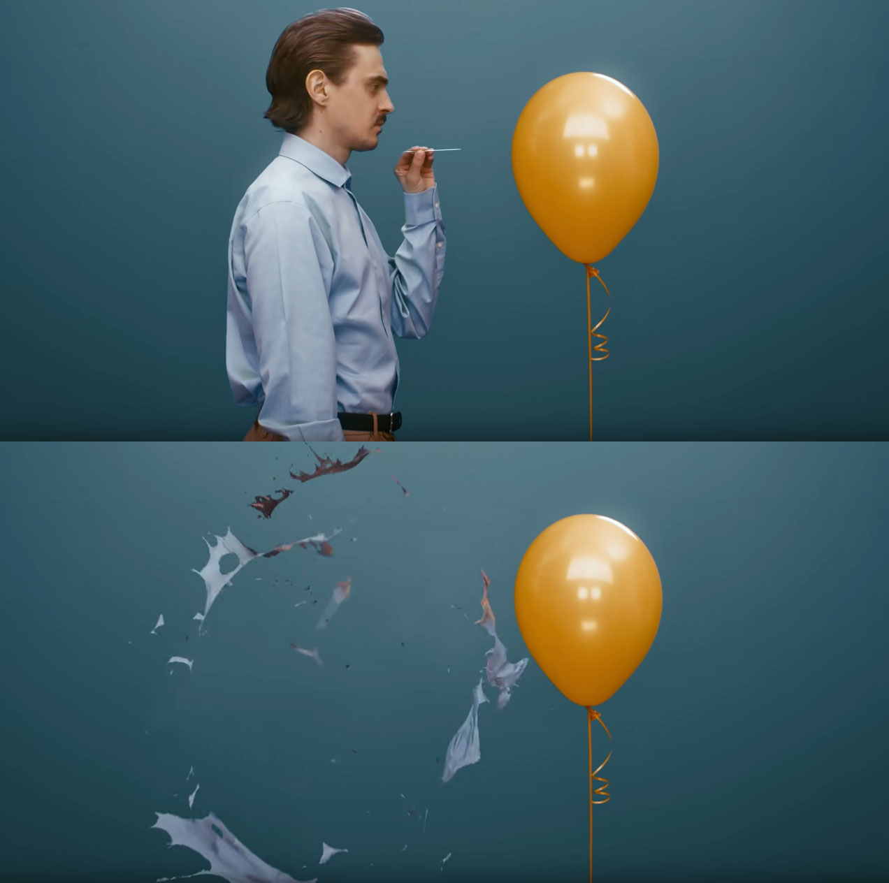Bubble bursts man