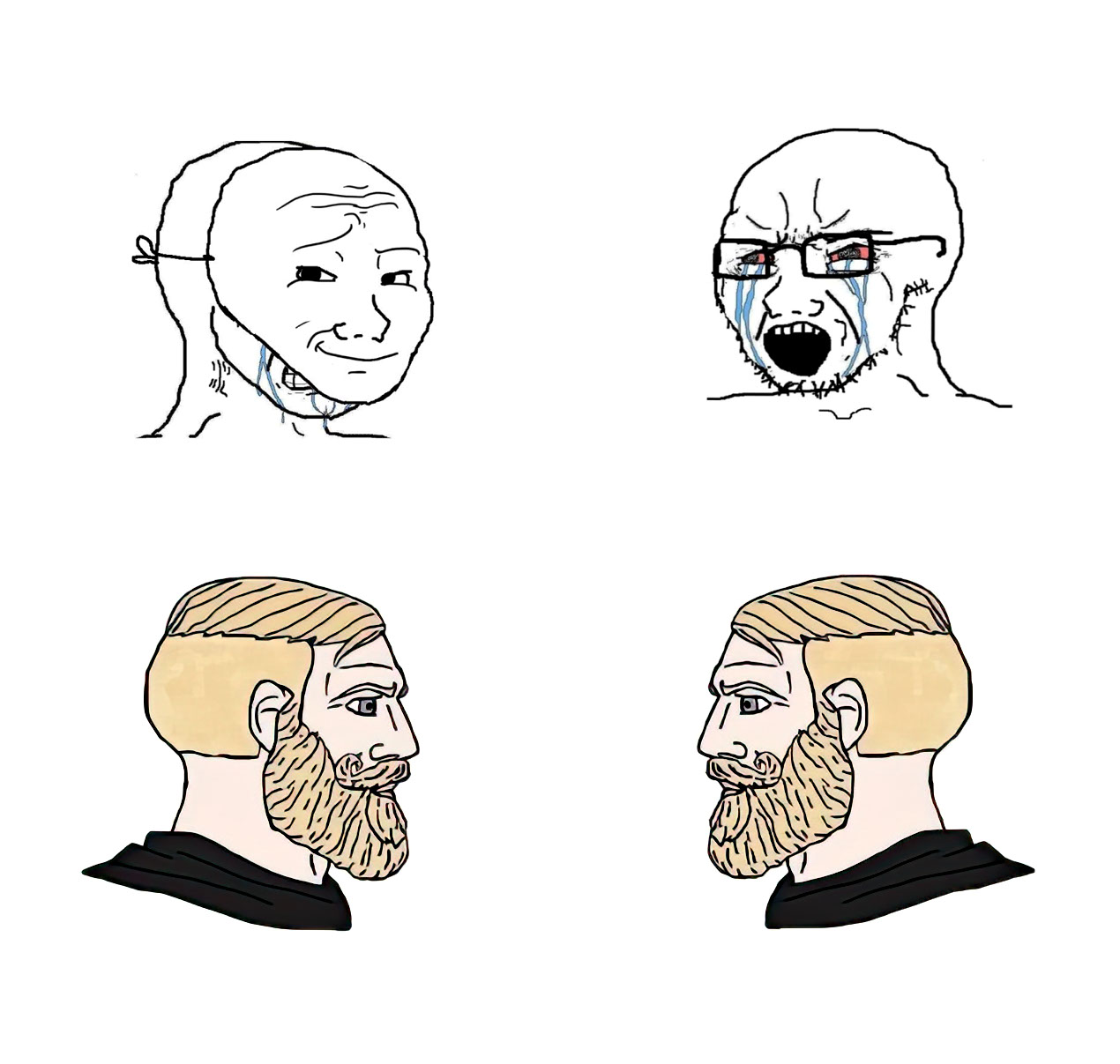 Soyjak fans vs Chad fans