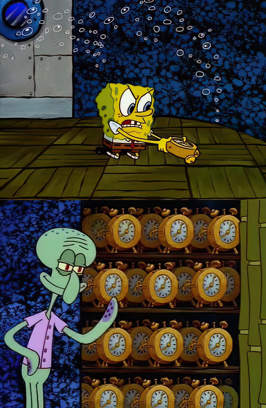 Squidwards clock closet