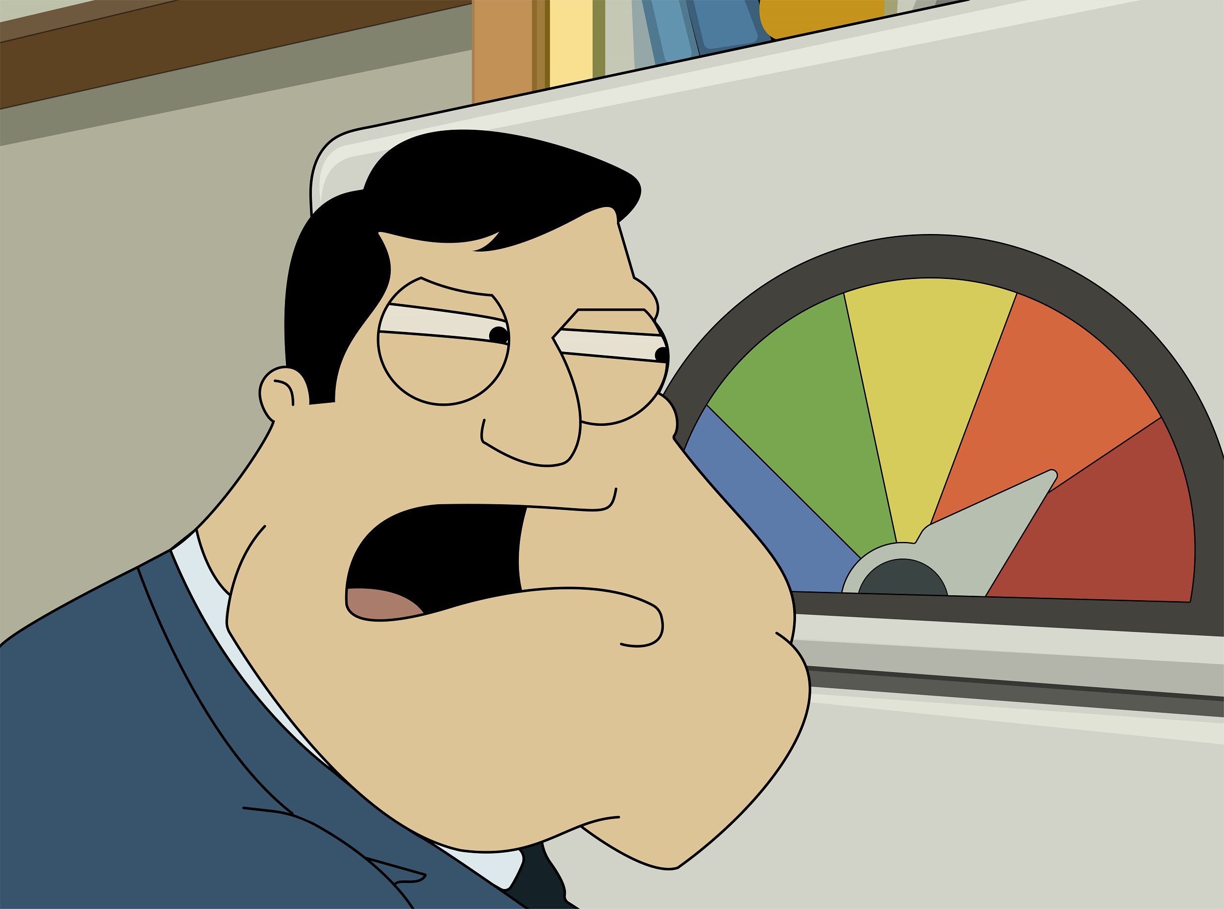 Stan looking at meter