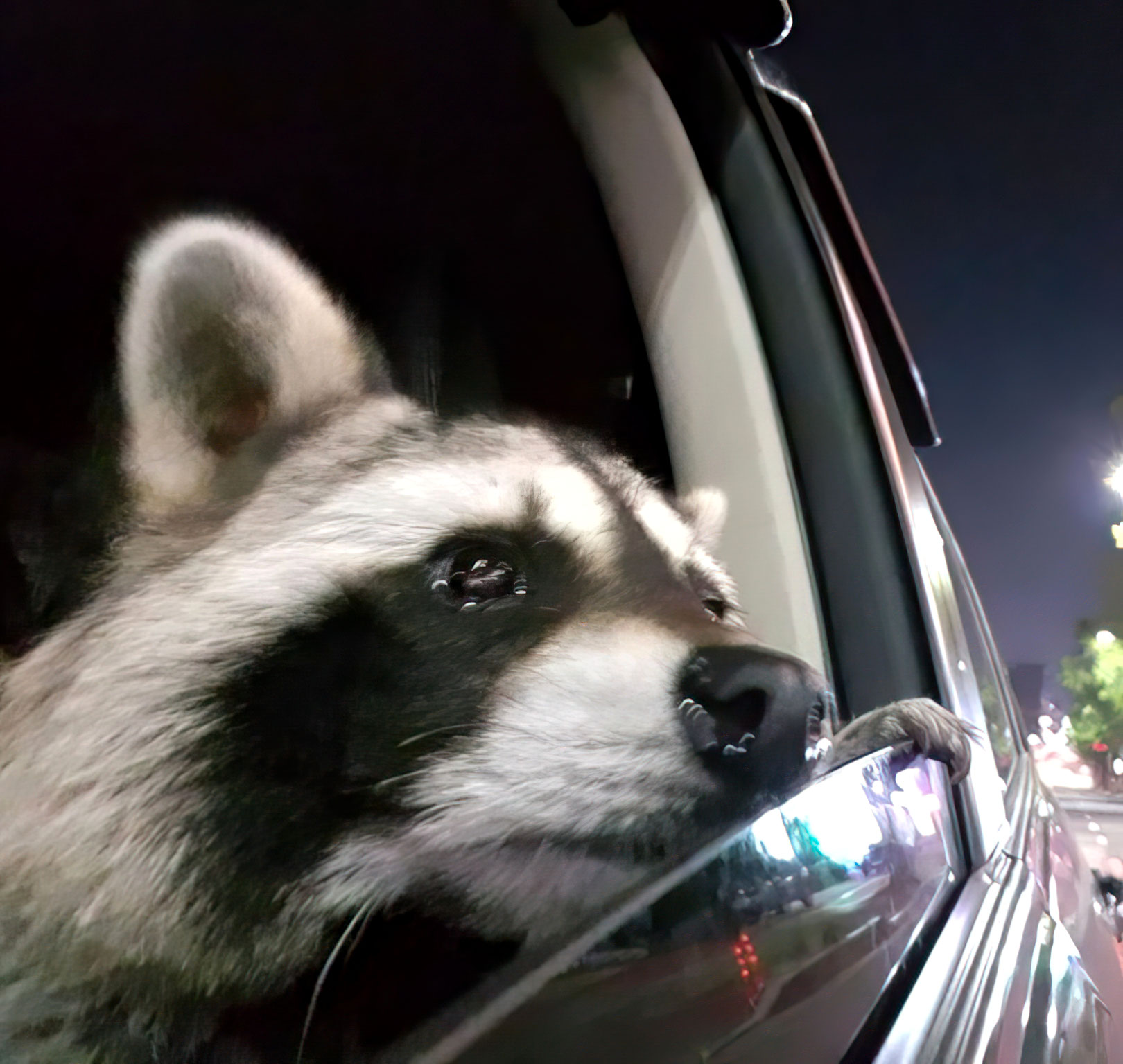 Sad racoon