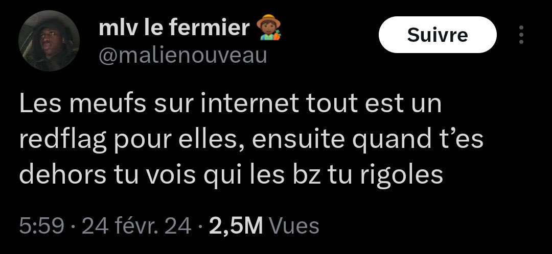 Les meufs sur internet tout est un redflag pour elles, ensuite quand t'es dehors tu vois qui les bz tu rigoles