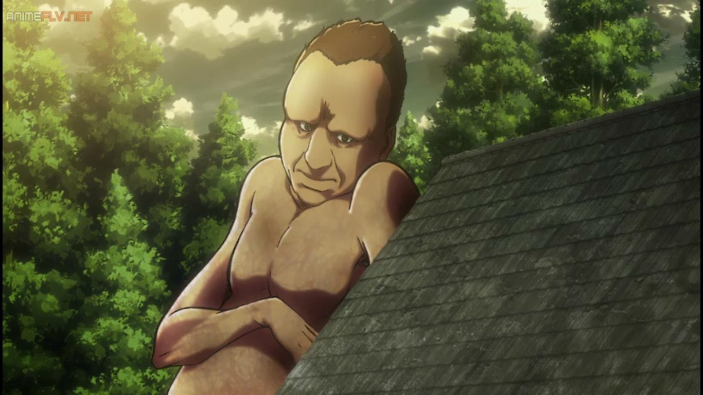 regard pervers homme bizarre attaque des titans snk