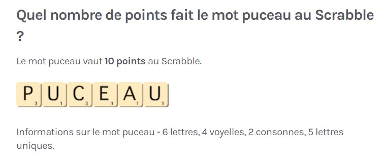 quel nombre de points fait le puceau au scrabble