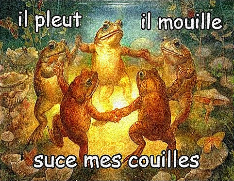 il pleut, il mouille, suce mes couilles