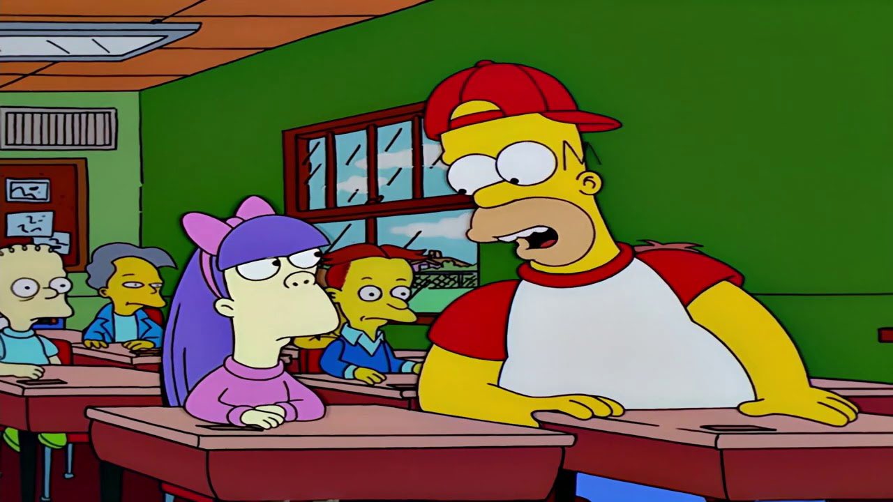 Homer Simpson en classe