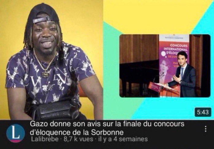 Miniature Youtube Gazo donne son avis sur la finale du concours d'éloquence de la sorbonne