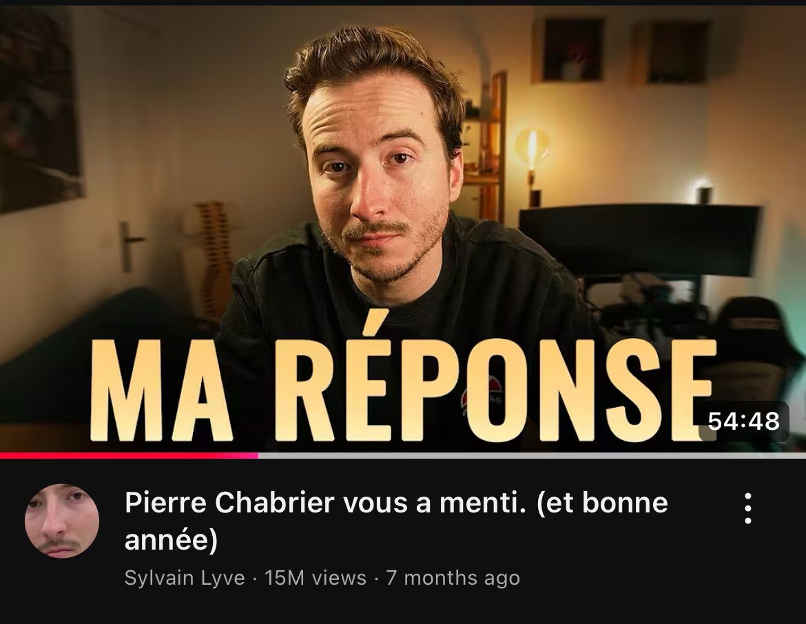 miniature youtube Sylvain Live Pierre chabrier vous a menti Ma réponse