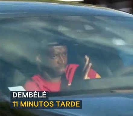 Dembélé 11 minutos tarde, arrive en retard a un match