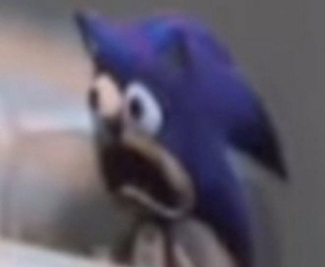 Sonic en panique choqué