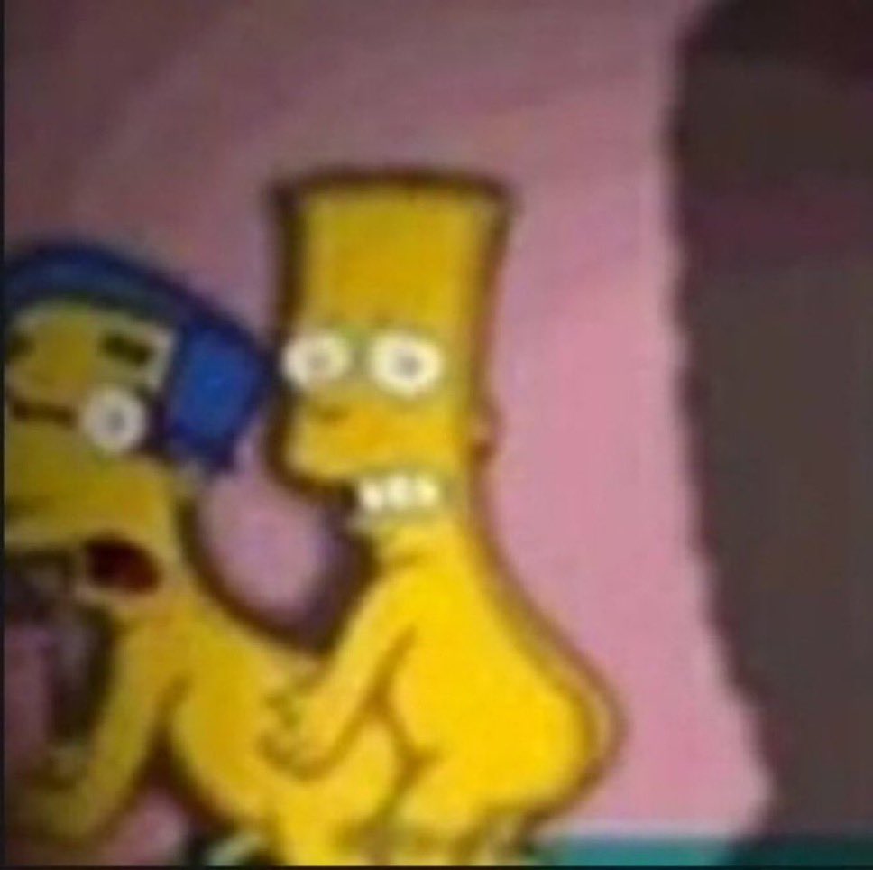 Bart Simpson qui encule Milhouse