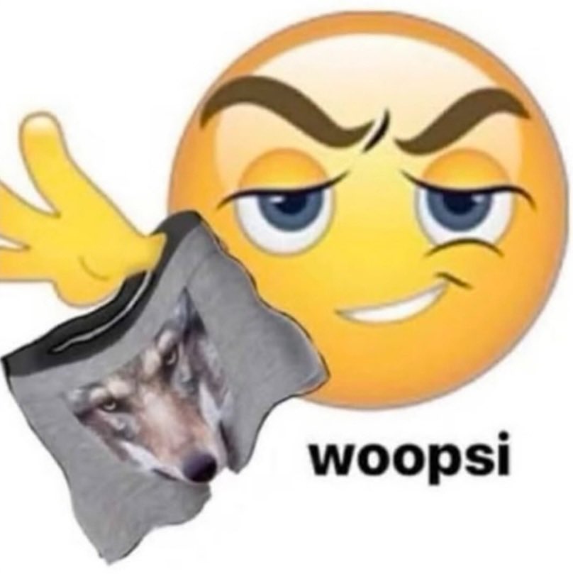 Émoji visage tauqin dragueur avec yeux plissés laissant tomber un caleçon loup