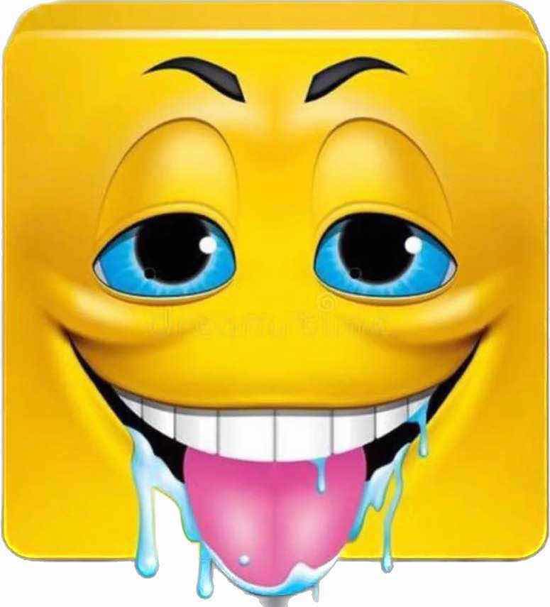 Emoji avec salive qui coule
