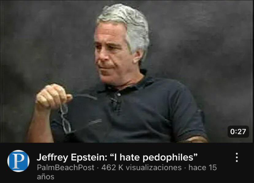 Jeffrey Epstein dit "Je hais les pedophiles"