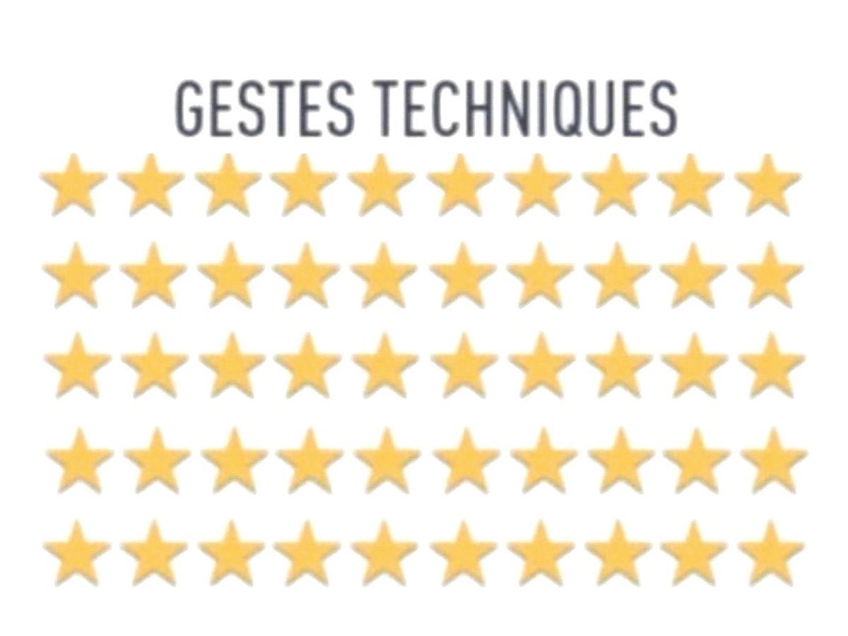 Gestes techniques avec 45 étoiles