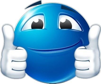 Emoji bleu avec pouces levés