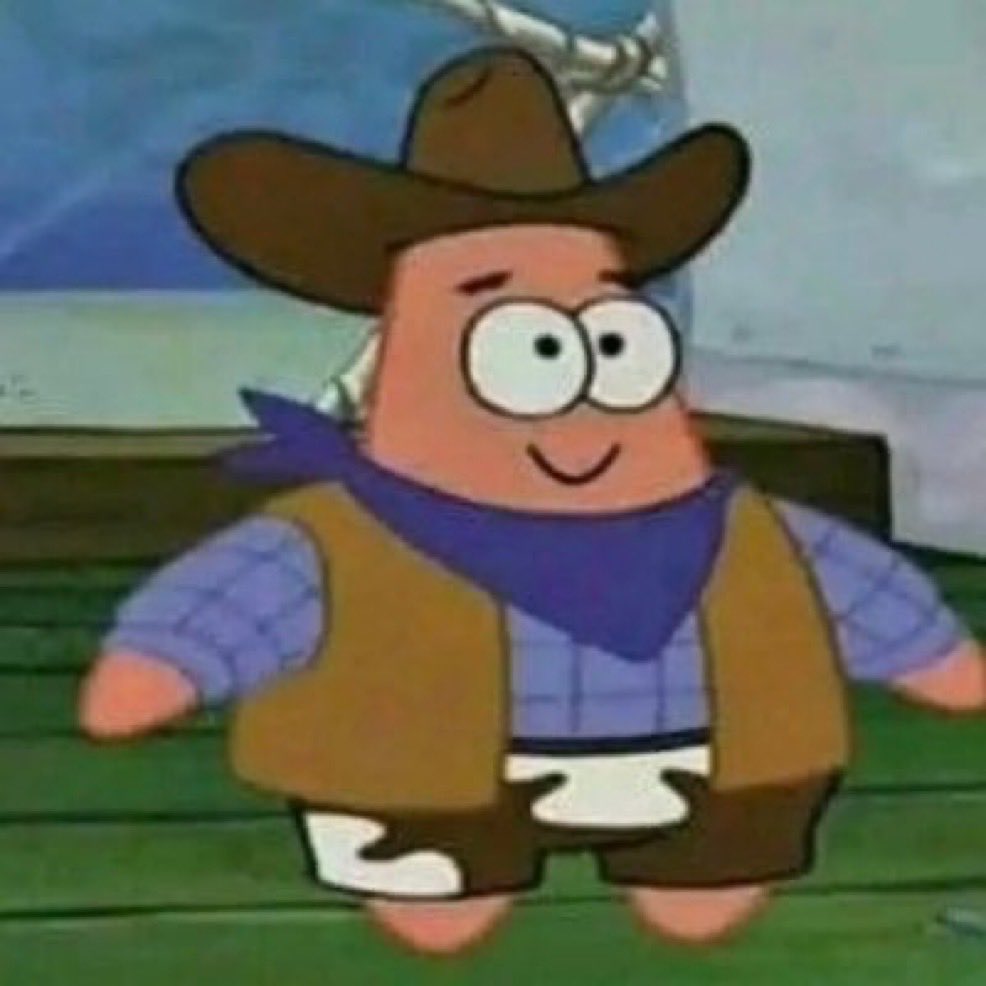 Patrick l'étoile de mer en cowboy