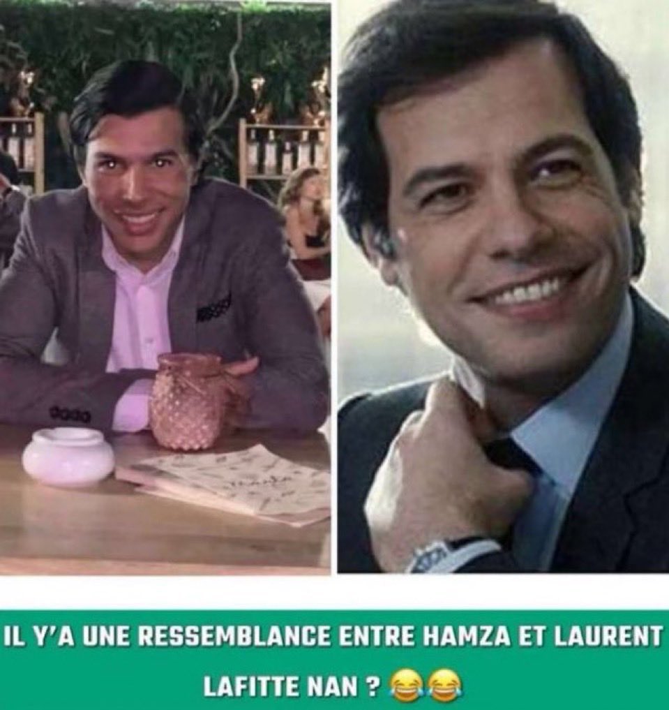Hamza et Laurent Lafitte avec une ressemblance, singe vs pro